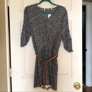 Printed Belted Romper